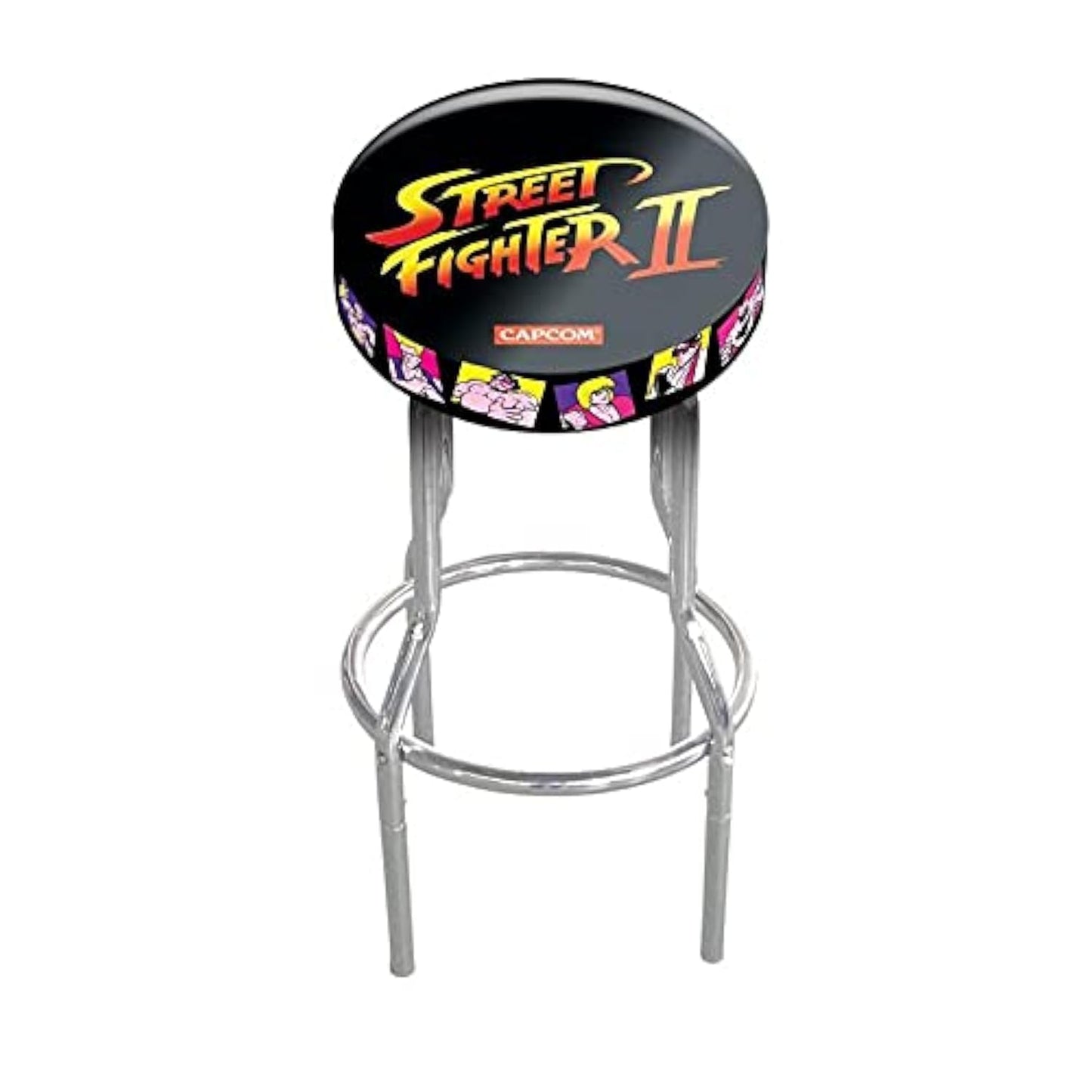 ARCADE1UP Legacy Stool Adjustable Height 21.5 inches to 29.5 inches (Street Fighter II Capcom)